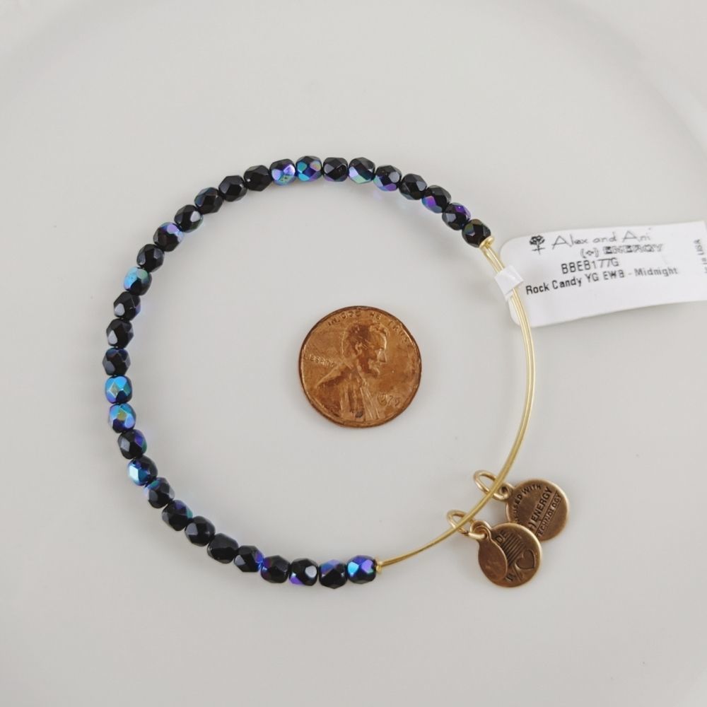 Alex and Ani Gold Rock Candy Midnight Bracelet NWT